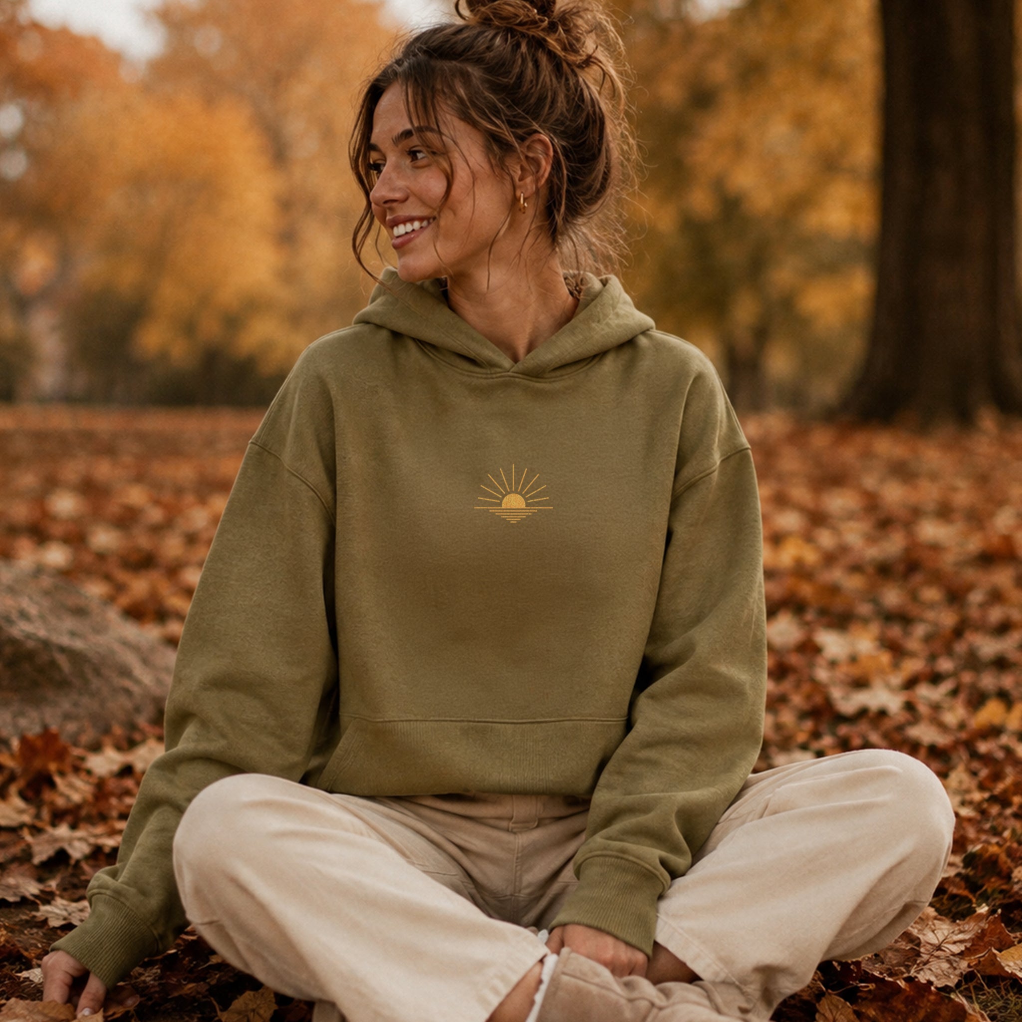 Less Noise More You · Crop Hoodie (Unisex)