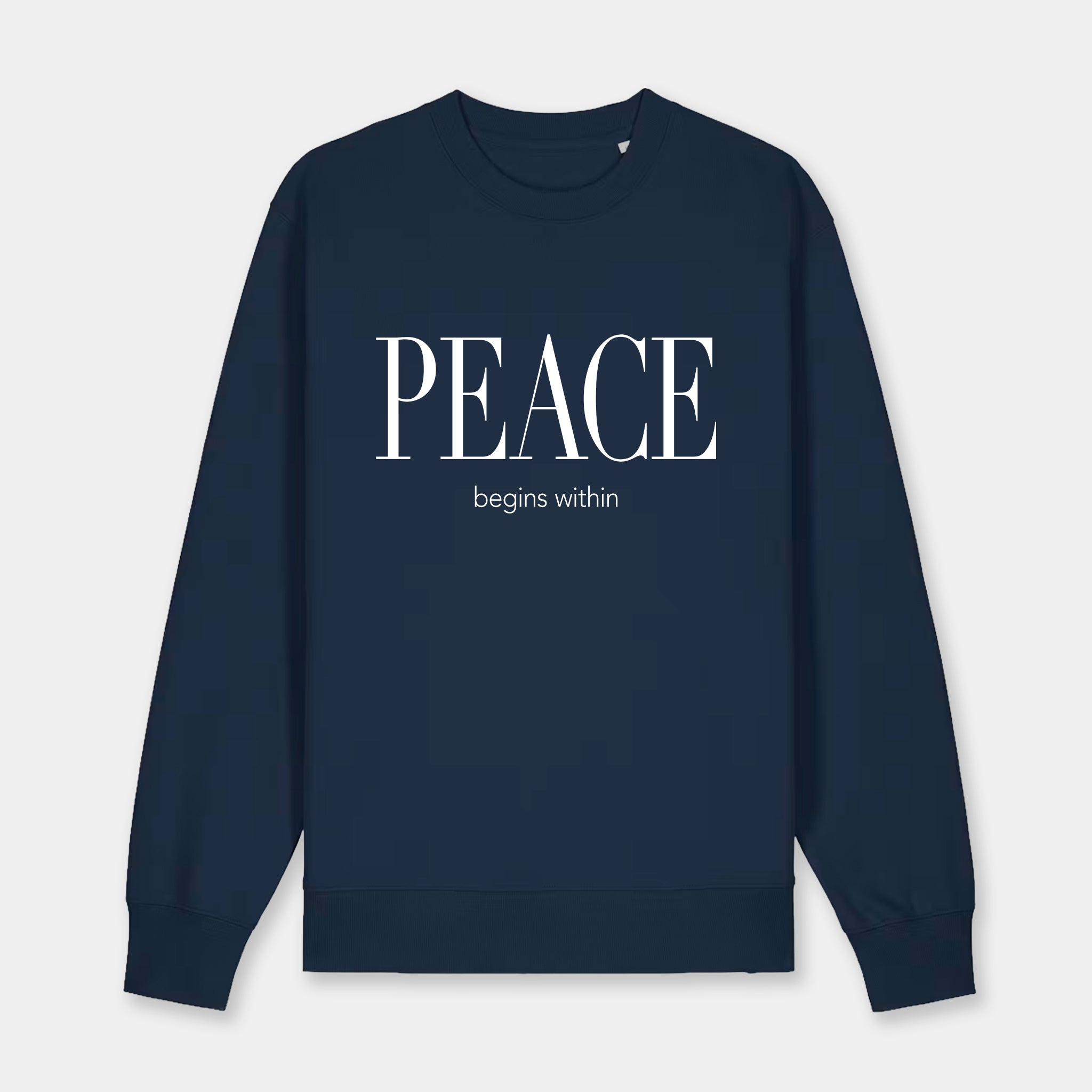Peace Begins Everyday Sweater Midnight