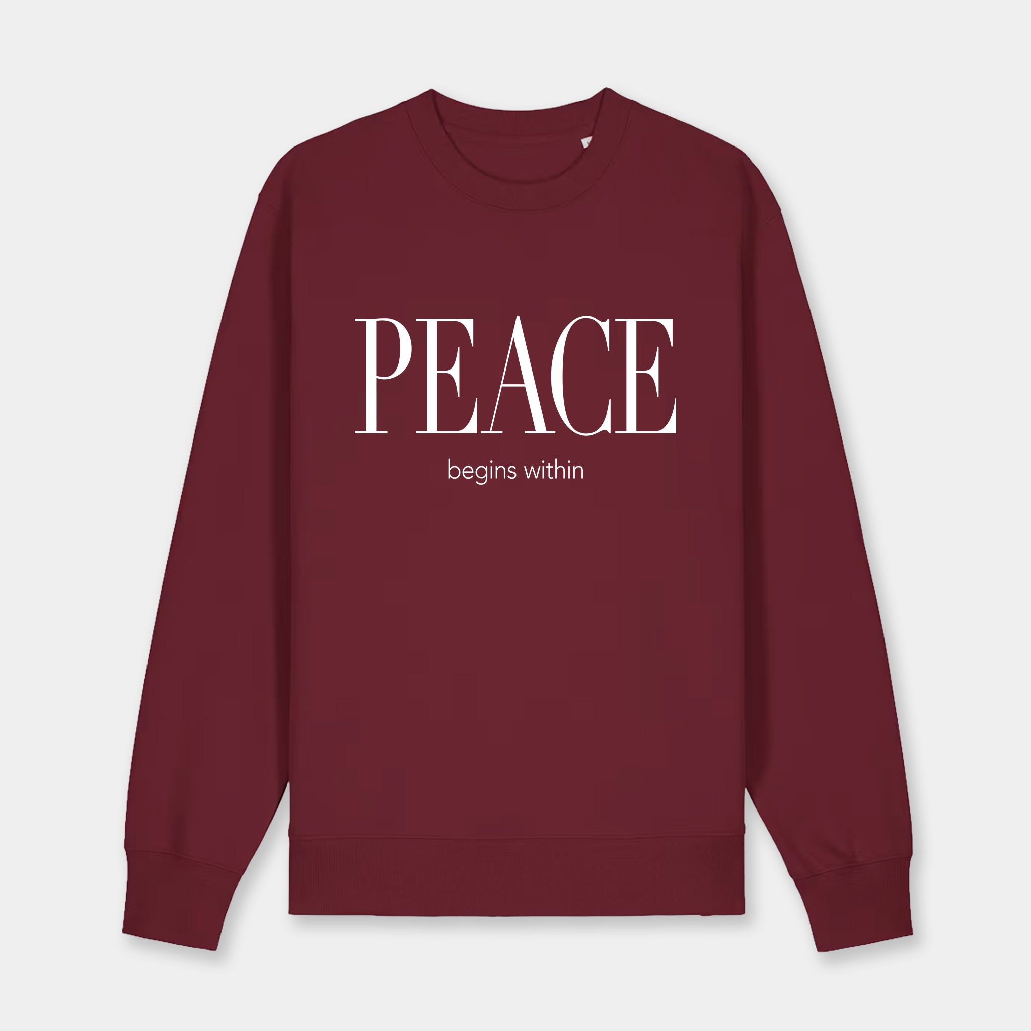 Peace Begins Everyday Sweater Redwine
