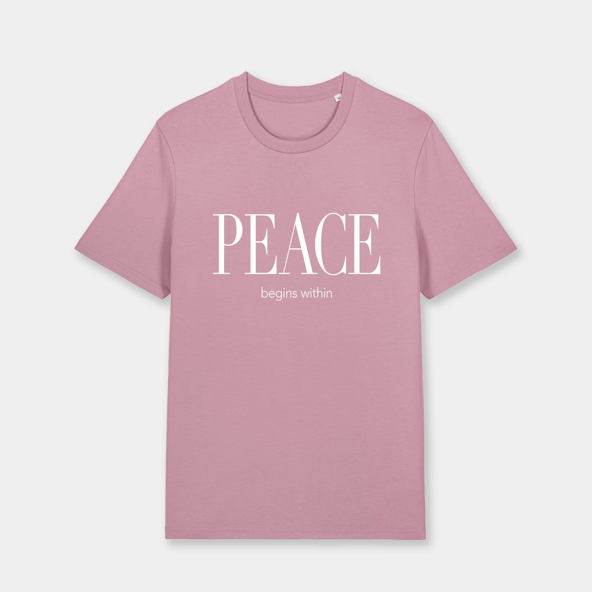 Peace Begins Everyday Tee Blush Rose