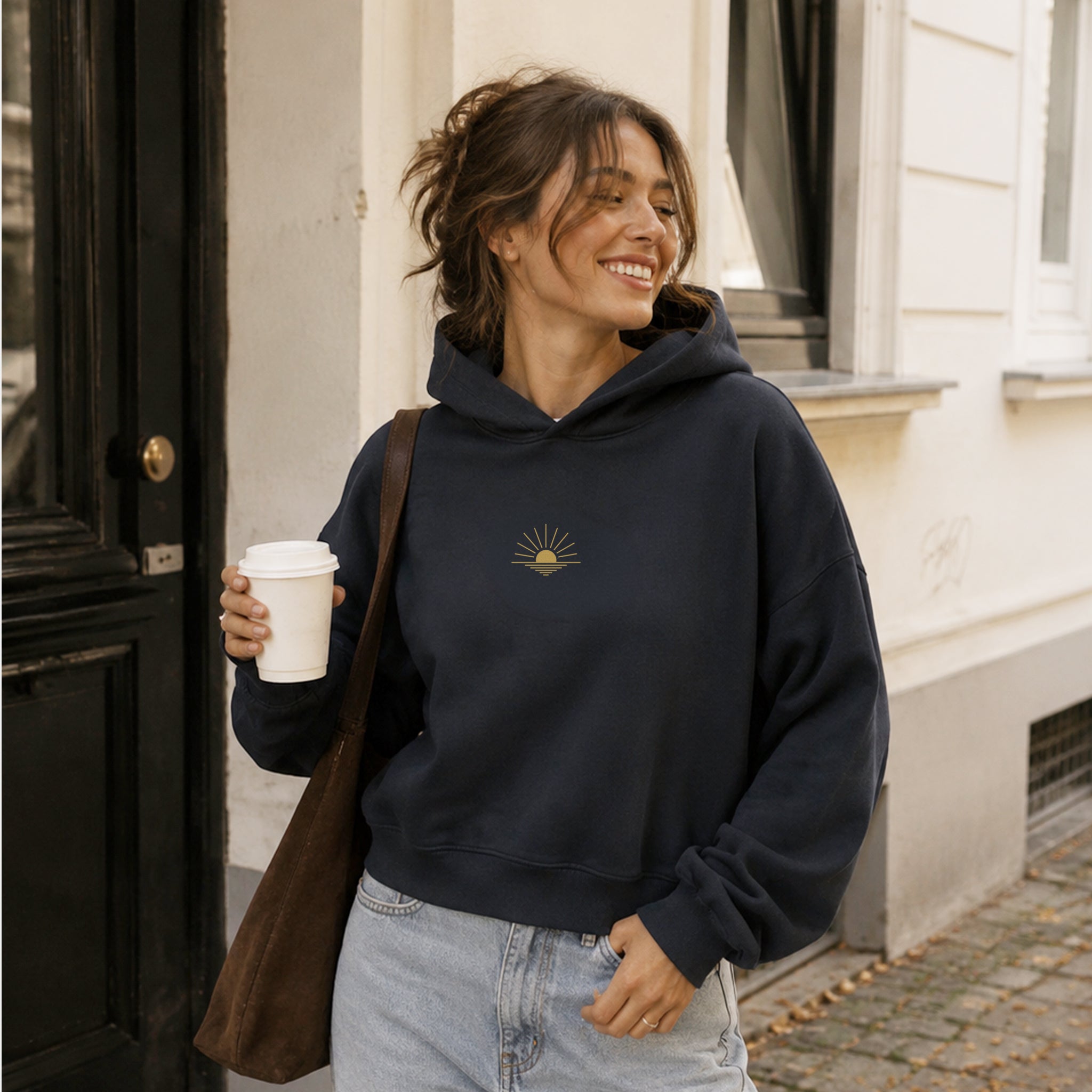 Less Noise More You · Crop Hoodie (Unisex)
