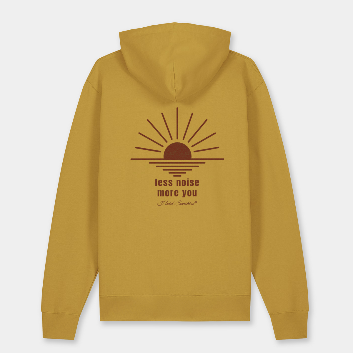 Less Noise More You Everyday Hoodie Goldbrown Rücken