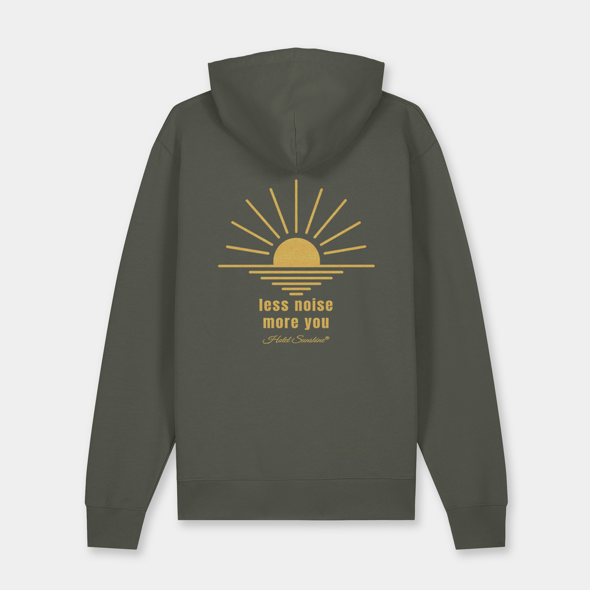 Less Noise More You Everyday Hoodie Olive Rücken
