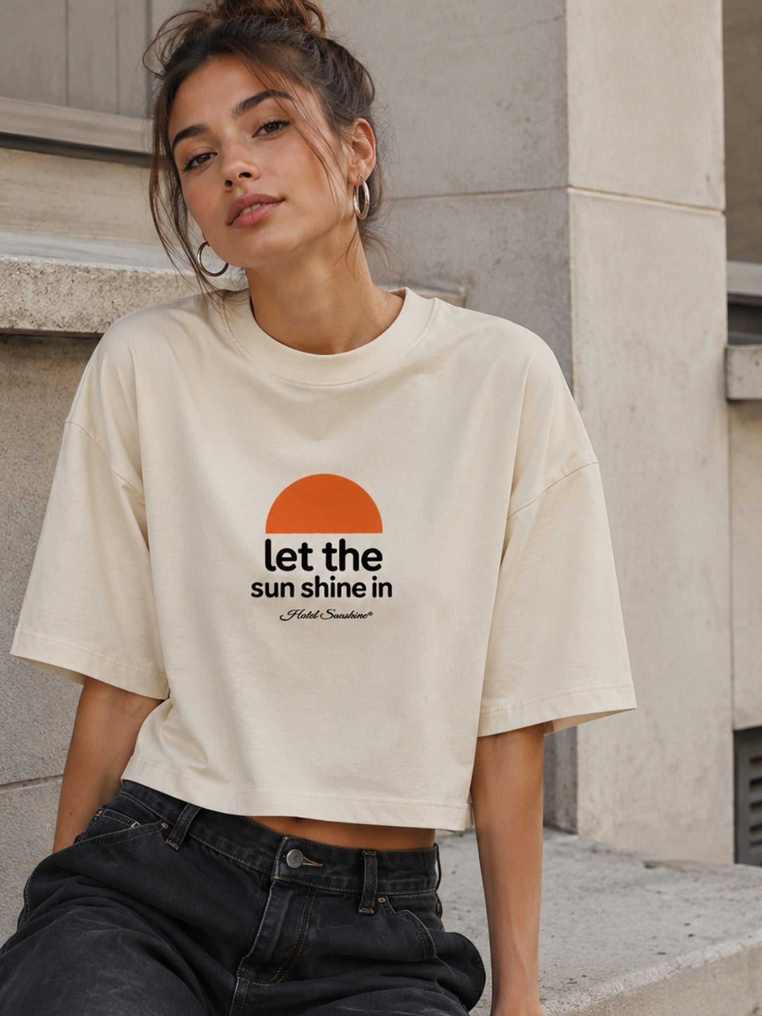 Let the Sun Shine In Crop Shirt (Woman)