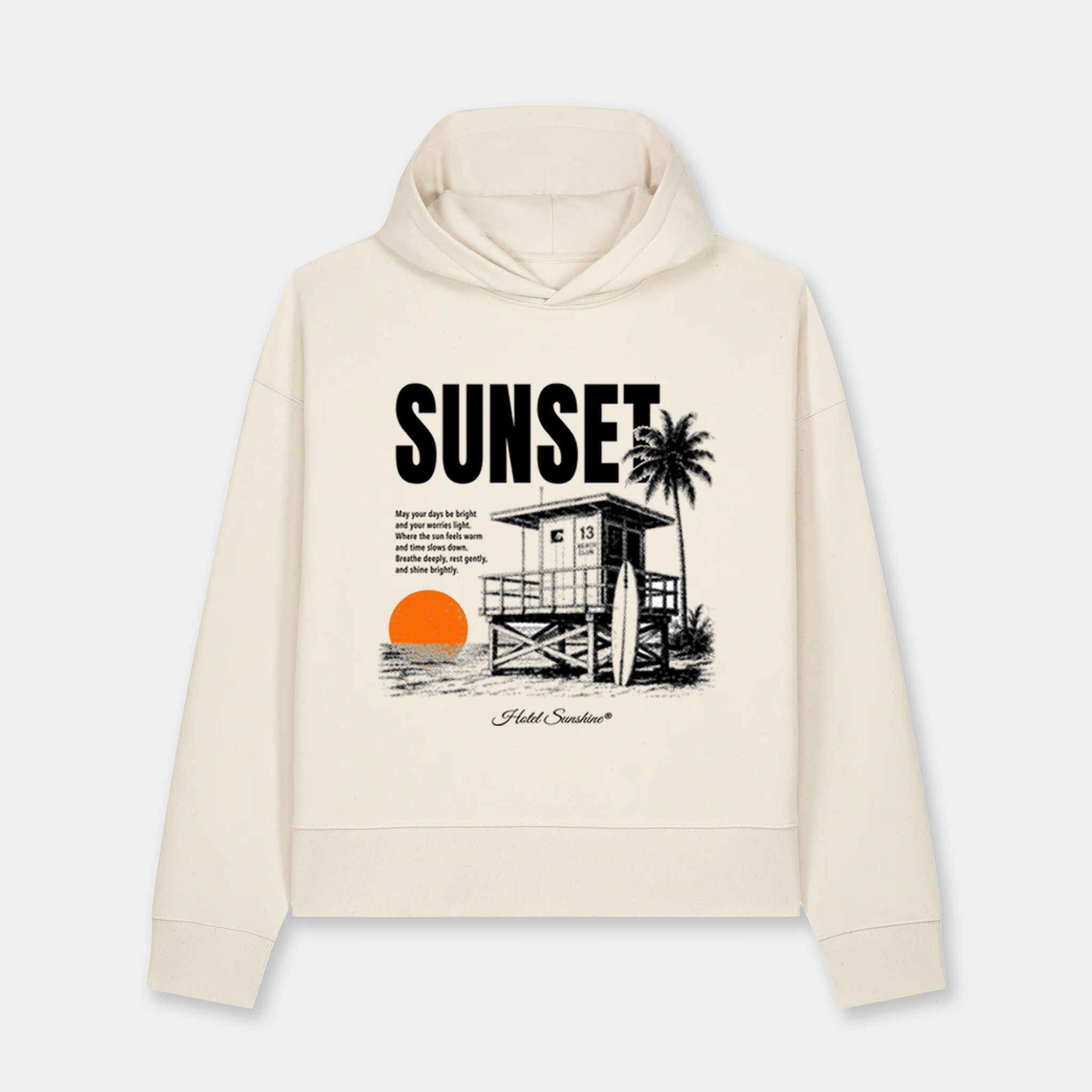 Sunset Crop Hoodie Nature