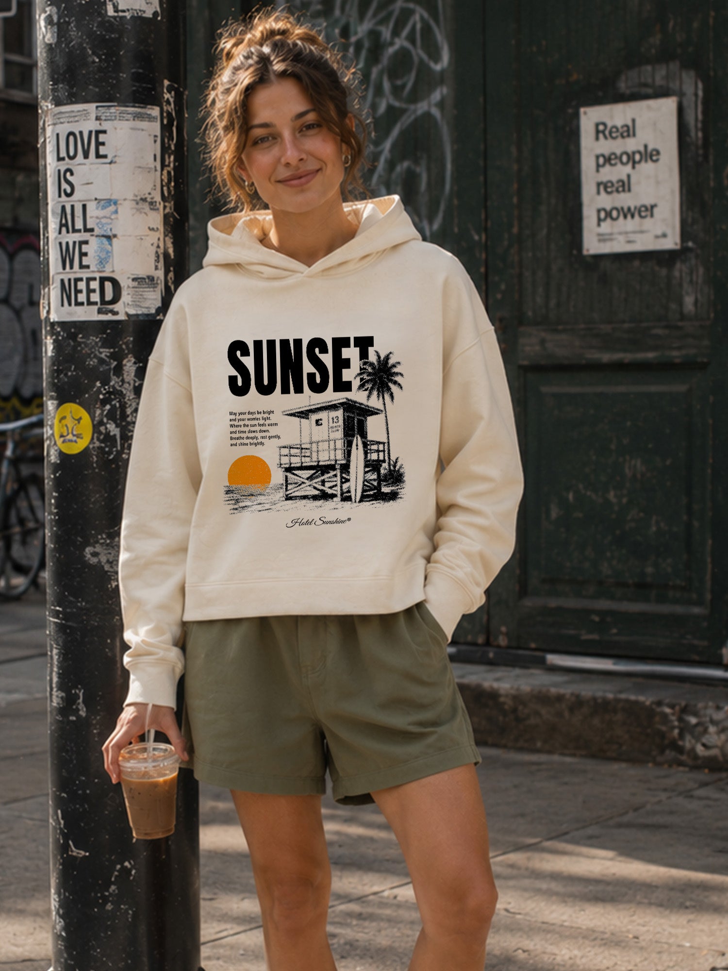 Sunset Crop Hoodie (Unisex)